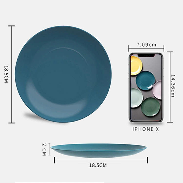 Custom New Porcelain Snack Plate High Quality Round Domestic Plastic Meal Table Fruit Plate