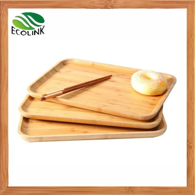 Assiettes rectangulaires en bambou parfaites pour le stockage des aliments